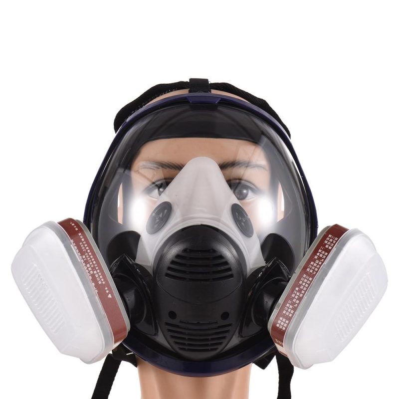 Gases Mask Chemical Sprays Paint Anti-formaldehyde Activated Carbon Mask Silicone Full Face Filters Breathable Safety Full Face Shield Clear Protective Face Cover  |   Safety & Protective Gear Professional Tools Black