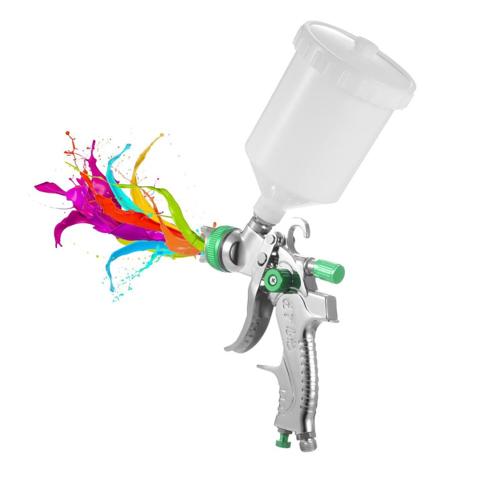 Geevorks  Gravity Feed Air Spray Gun HVLP Sprayer Paint Gun with 600ML Cup 1.4mm 1.7mm 2.0mm Nozzle  |   Power Tool Parts Power & Electrical Tools Green