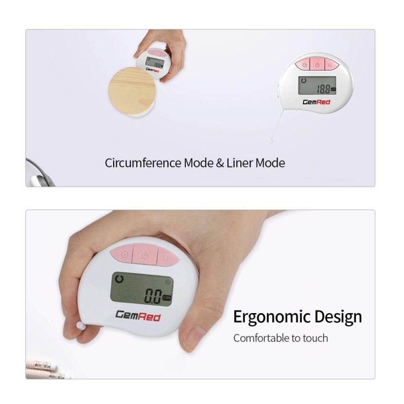 GemRed Digital Measuring Tape Accurately Measures Body Part Circumferences Digital Display Records Results Measurements Pink  |   Other Instruments Measurement & Analysis Instruments Blue/Pink