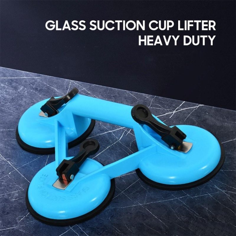 Glass Suction Cups Heavy Duty Aluminum Alloy Handheld Vacuum Panel Lifter Glass Sucker with Thick Large Rubber Pad for Lifting Moving Glass Ceramic Tiles Granite Marble  |   Others Hardware & Gadgets Blue