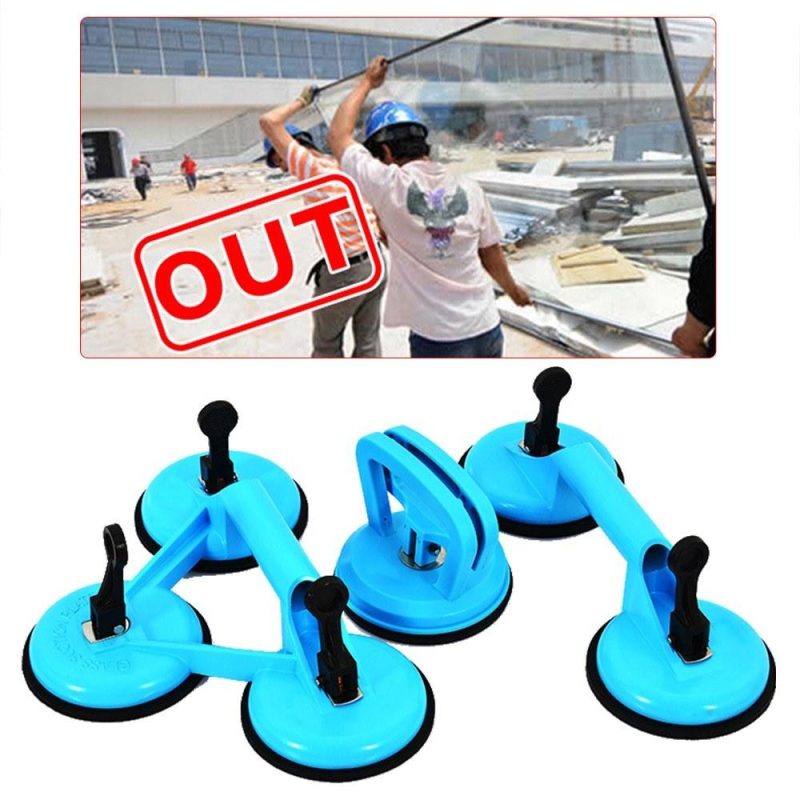 Glass Suction Cups Heavy Duty Aluminum Alloy Handheld Vacuum Panel Lifter Glass Sucker with Thick Large Rubber Pad for Lifting Moving Glass Ceramic Tiles Granite Marble  |   Others Hardware & Gadgets Blue