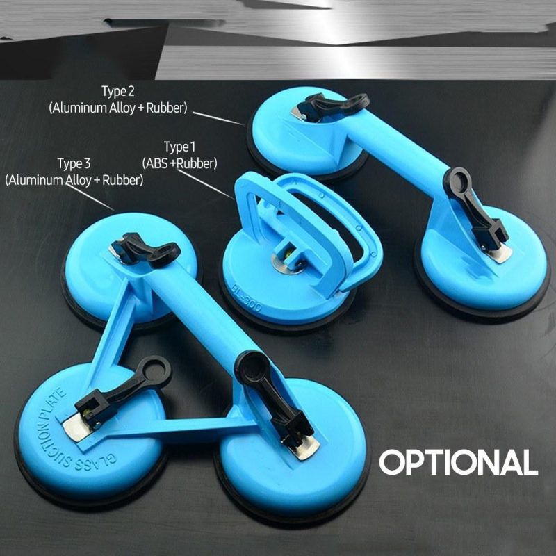 Glass Suction Cups Heavy Duty Aluminum Alloy Handheld Vacuum Panel Lifter Glass Sucker with Thick Large Rubber Pad for Lifting Moving Glass Ceramic Tiles Granite Marble  |   Others Hardware & Gadgets Blue