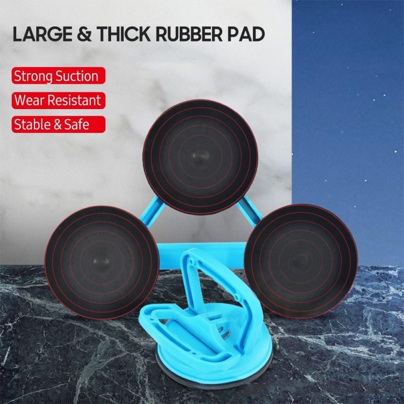 Glass Suction Cups Heavy Duty Aluminum Alloy Handheld Vacuum Panel Lifter Glass Sucker with Thick Large Rubber Pad for Lifting Moving Glass Ceramic Tiles Granite Marble  |   Others Hardware & Gadgets Blue