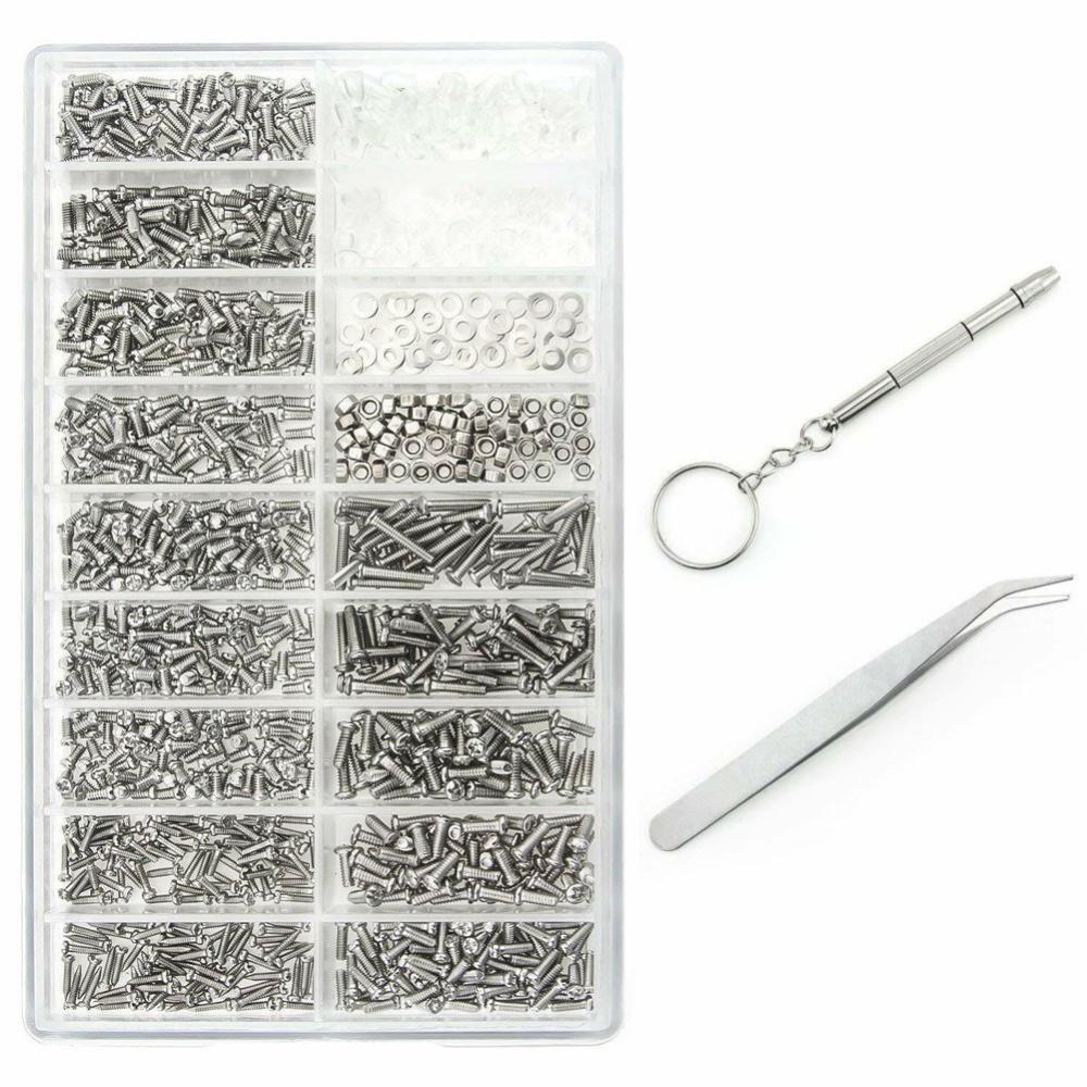 Glasses Repairing Screws Sunglasses Repairing Small Screws Kit Stainless Steel Tool Set About 1000PCS  |   Others Hardware & Gadgets Others