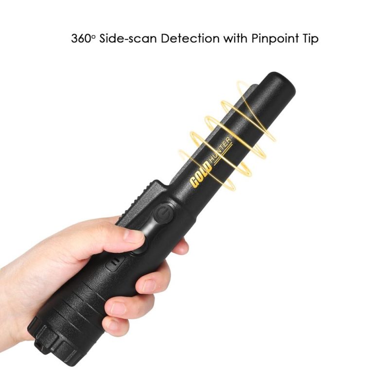 GOLD HUNTER Pinpointer Metal Detector Portable Pin Pointer Treasure Hunting Tool Buzzer Vibration Automatic Tuning with Belt Holster  |   Metal Detectors Measurement & Analysis Instruments Black