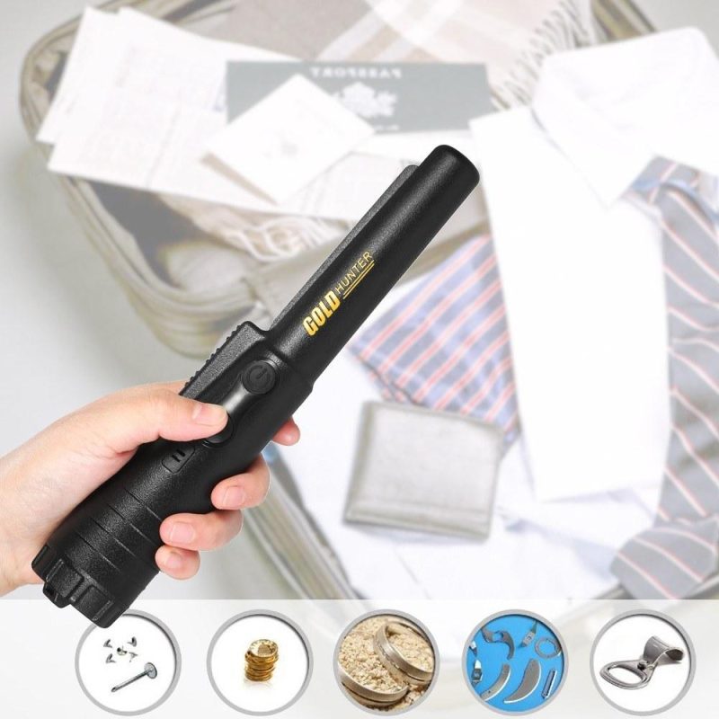 GOLD HUNTER Pinpointer Metal Detector Portable Pin Pointer Treasure Hunting Tool Buzzer Vibration Automatic Tuning with Belt Holster  |   Metal Detectors Measurement & Analysis Instruments Black