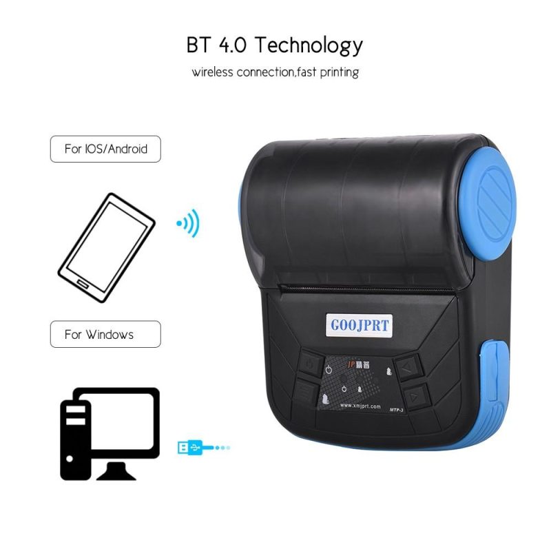 GOOJPRT MTP-3 80mm BT Thermal Printer Portable Lightweight for Supermarket Ticket Receipt Printing  |   Others Others Blue