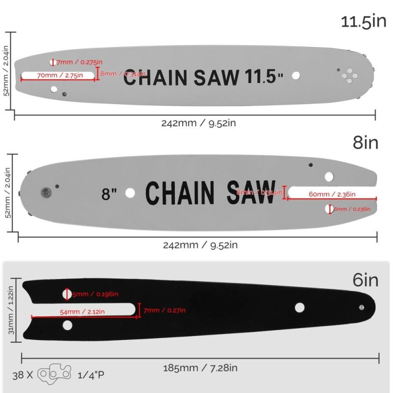 Guide Plate Electric Chainsaw Replaceable Guide Plates Chainsaw Accessory Metal Accessories  |   Power Tool Parts Power & Electrical Tools Black