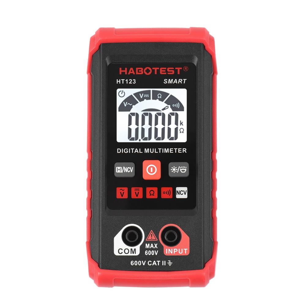 HABOTEST HT123 Digital Multimeter Auto Range Multi-meter 2,000 Counts True RMS Measuring AC/DC Voltage Resistance NCV Test with LCD Backlight Flashlight Data Hold  |   Digital Multimeters & Oscilloscopes Digital Multimeters & Oscilloscopes Digital Multimeters & Oscilloscopes