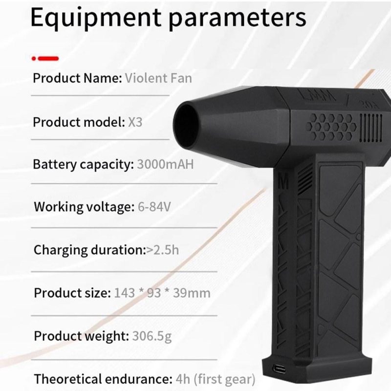 Handheld Brushless Motor Jet Fan 130,000RPM Turbofan 200W High Power Dust Blower Compressed Air Duster Keyboard Cleaning Tool with Type-C Charging Interface  |   Electrical Equipment & Supplies Electrical Equipment & Supplies Electrical Equipment & Supplies