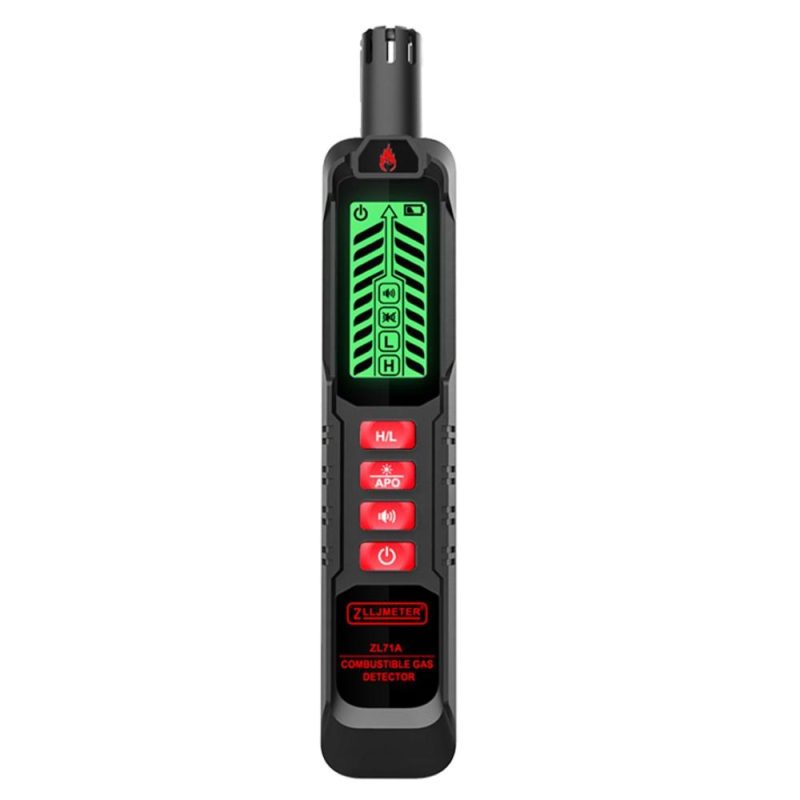 Handheld Combustible Gases Leak Detector Natural Gases Leakage Tester Portable Combustible Gases Concentration Test Meter Gases Sniffer Test with Sound Light Alarm Function  |   Gas detection equipment Gas detection equipment Black