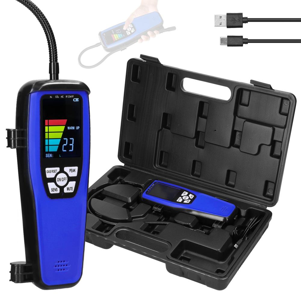 Handheld Combustible Gases Leak Detector Natural Gases Leakage Tester Portable Combustible Gases Concentration Test Meter Gases Sniffer Test with Sound Light Alarm Function  |   Gas detection equipment Gas detection equipment Blue