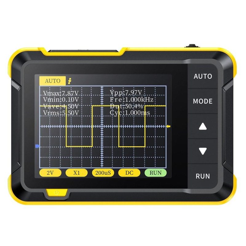 Handheld Digital Oscilloscope Portable 400V Voltage Measurement 200KHz Bandwidth 2.5MS/s Real-time Sampling Rate 2.8inch Screen Multifunctional Oscilloscope Instrument (Standard Configuration)  |   Digital Multimeters & Oscilloscopes Digital Multimeters & Oscilloscopes Digital Multimeters & Oscilloscopes