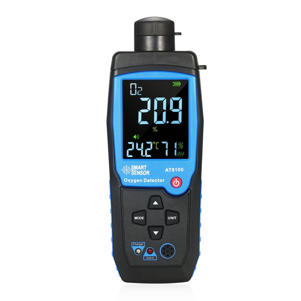 Handheld Digital Oxygen Detector USB Rechargeable Automotive O2 Sensor Tester Monitor LCD Display Adjustable Alarm Auto Power Off Oxygen Meter for Car Tunnel Laboratory and Industry  |   Gas detection equipment Gas detection equipment Black