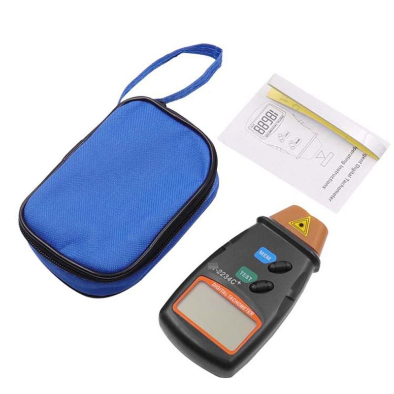 Handheld Digital Tachometer 2.5-99999RPM Non-contact Laser Rotation Speed Meter with Cloth Bag for Motors Fans Washing Machine Automobiles  |   Other Instruments Measurement & Analysis Instruments Black