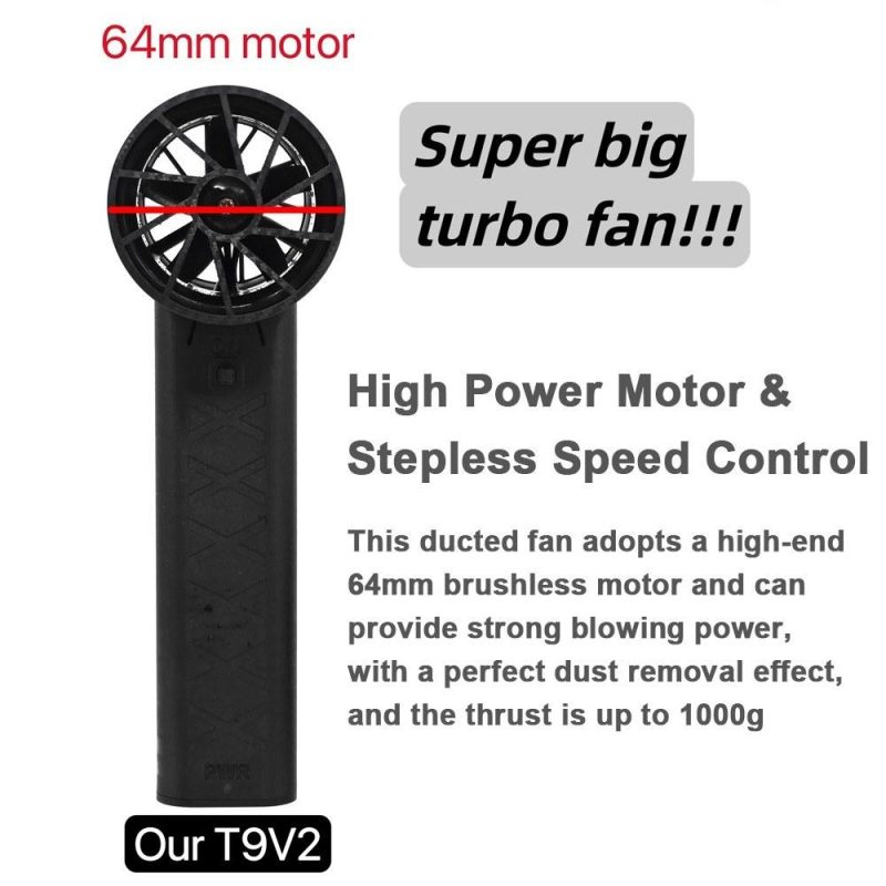 Handheld Ducted Turbofan 64mm Brushless Motor 1kg Thrust Jet Fan 400W High Power Dust Blower Stepless Speed Control Keyboard Cleaning Tool  |   Electrical Equipment & Supplies Electrical Equipment & Supplies Black