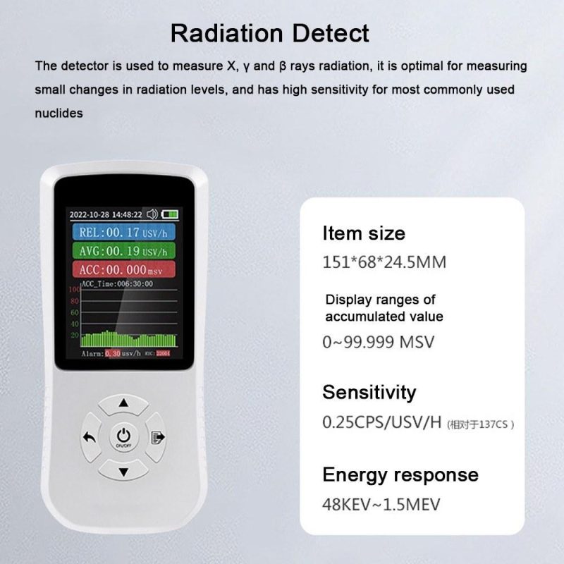 Handheld Electromagnetic Radiations Detector Geiger Counter Nuclear Radiation Tester with 2.8inch TFT Color Display Screen  |   Other Nature Element Measurements Measurement & Analysis Instruments Other Nature Element Measurements