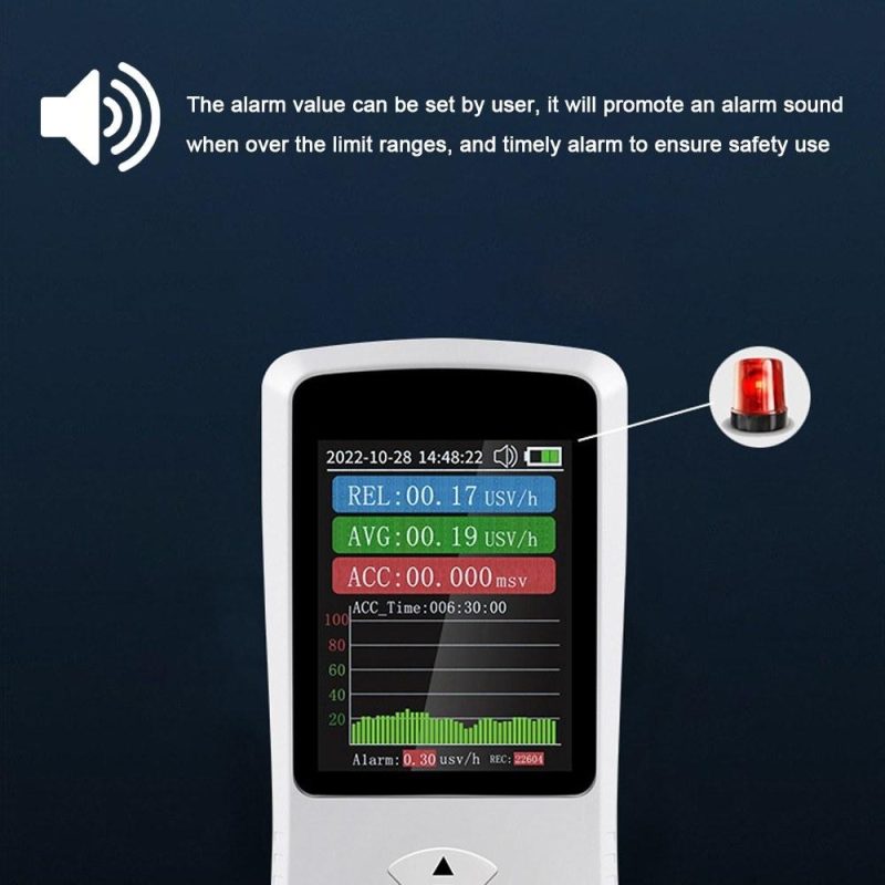 Handheld Electromagnetic Radiations Detector Geiger Counter Nuclear Radiation Tester with 2.8inch TFT Color Display Screen  |   Other Nature Element Measurements Measurement & Analysis Instruments Other Nature Element Measurements