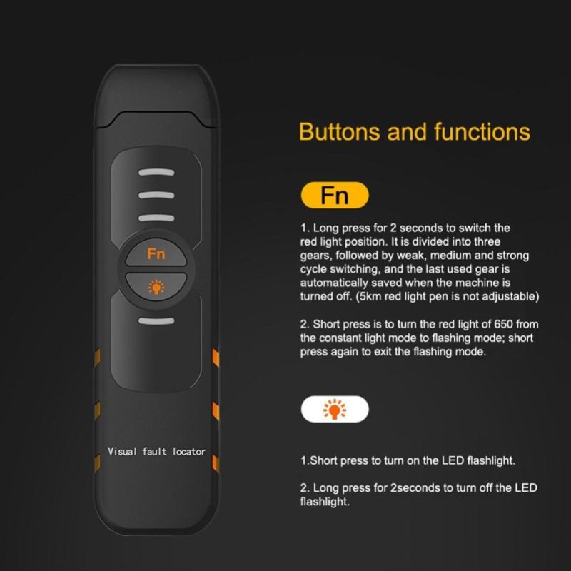 Handheld Fiber Optic Tester Portable Pen Type Red Light Visual Fault Locator Rechargeable Optical Cable Test Pen B3S15 15mW  |   Digital Multimeters & Oscilloscopes Digital Multimeters & Oscilloscopes Digital Multimeters & Oscilloscopes