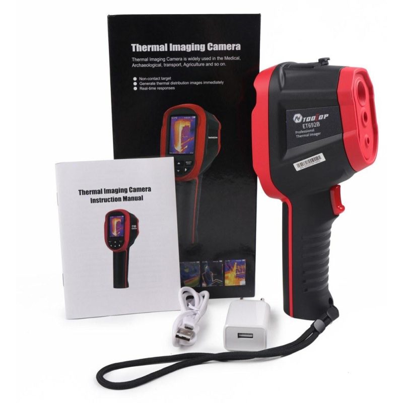 Handheld Infrared Sensors Portable Thermal Imager 2.8inch 240*320 TFT Display 640*480 Visible Light Resolution Clear Definition Imaging Camera -20℃ to 550℃ Temperature Measurement Instrument  |   Infrared Thermometer Infrared Thermometer Black + Red