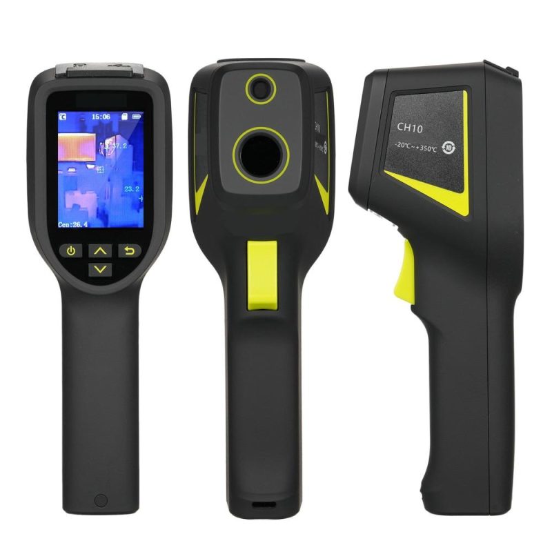 Handheld Infrared Thermometer 192*144 IR Resolution Infrared Thermal Imager ‑20 to 350℃ Temperature Range with 4 Palettes 2.4 Inch LCD Display Screen 8GB Memory Card  |   Infrared Thermometer Infrared Thermometer Black