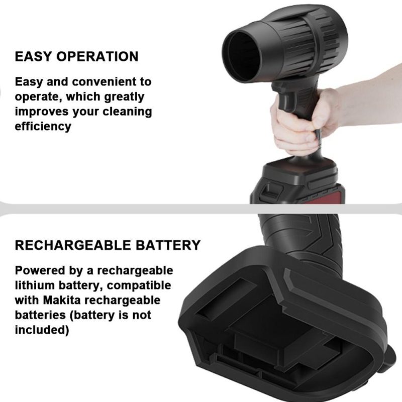 Handheld Jet Fan 500g High Thrust Lithium Violent Fan Ducted Turbofan High Power Duct Fan Portable Dust Blower Keyboard Cleaning Tool Compatible with Makita Battery  |   Electrical Equipment & Supplies Electrical Equipment & Supplies Black