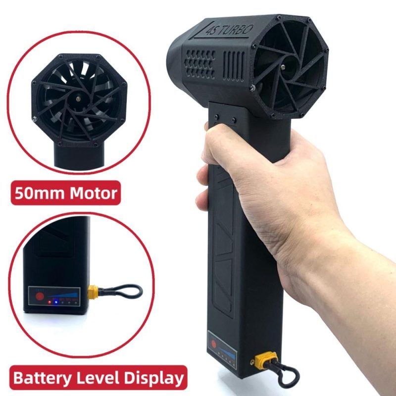 Handheld Jet Fan 50mm Brushless Motor Powerful Ducted Turbofan High Power Dust Blower Keyboard Cleaning Tool  |   Electrical Equipment & Supplies Electrical Equipment & Supplies Black