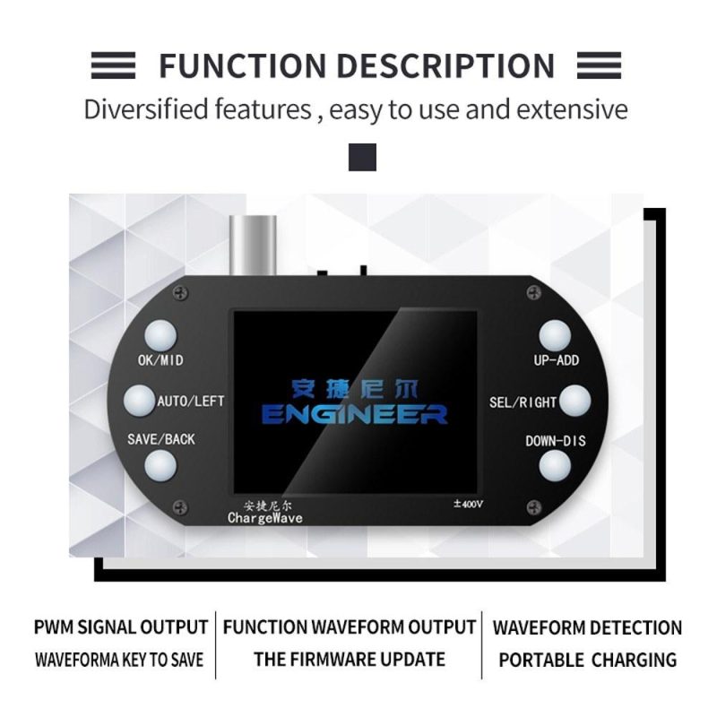 Handheld Oscilloscope 320*240 Resolution 2.4inch TFT Display 2.5MHz Sample Rate 500KHz Bandwidth Oscillometer  |   Digital Multimeters & Oscilloscopes Digital Multimeters & Oscilloscopes Digital Multimeters & Oscilloscopes