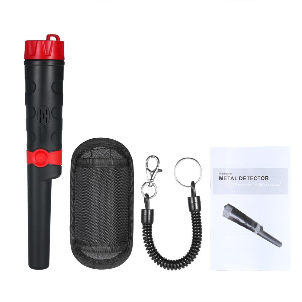 Handheld Pinpointer Metal Detector Portable Pin Pointer Waterproof Metal Pointer Treasure Hunting Tool Metal Locator Buzzer Vibration Automatic Tuning with Belt Holster  |   Metal Detectors Measurement & Analysis Instruments Black & Orange