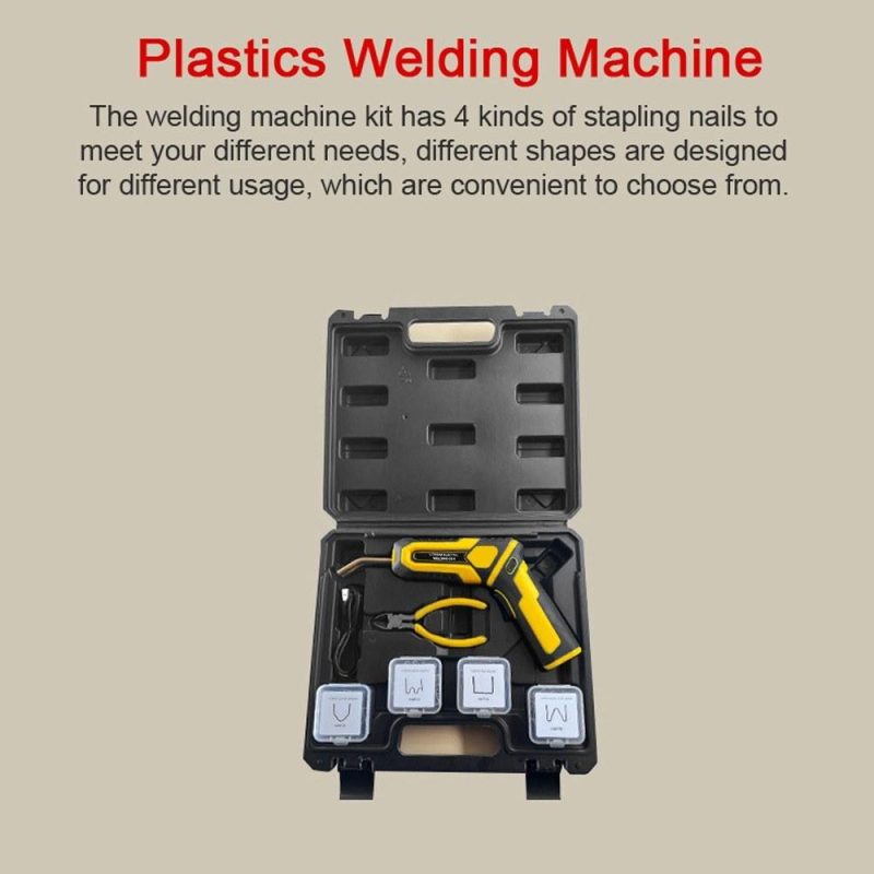 Handheld Plastics Welding Machine Portable 90° Foldable Handle Car Panel Crack Repairs Kit Thermal Cutting Hot Stapler Plastics Repairing Tool Set with 400PCS Stapling Nails  |   Power Tool Parts Power & Electrical Tools Power Tool Parts