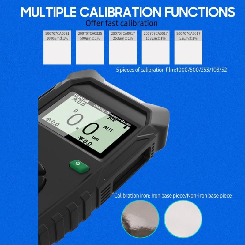 Hantek HT890B Paint Coating Thickness Gauge Portable Nondestructive Thickness Meter with Zero Cal Backlit LCD Display Limit Alarm for Car Automotive Painting  |   Other Instruments Measurement & Analysis Instruments Black