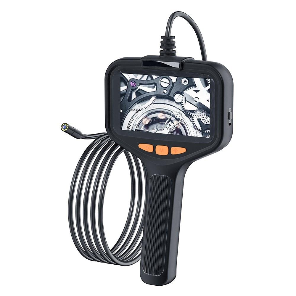 HD 1080P Borescope with 4.3” Screen 8 Adjustable LED Lights Inspection Camera with 16.4ft Rigid Cord  |   Microscopes & Endoscope Measurement & Analysis Instruments Black