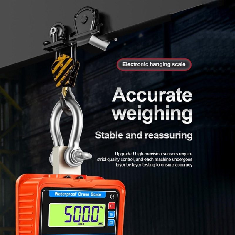 Heavy Duty Electronic Luggage Scale Multifunctional Digital Scales Digital Display High Accurate Weighing Tool Hook Hung Scale Waterproof Crane Scale with Remote Controller  |   Digital Scales Measurement & Analysis Instruments Digital Scales