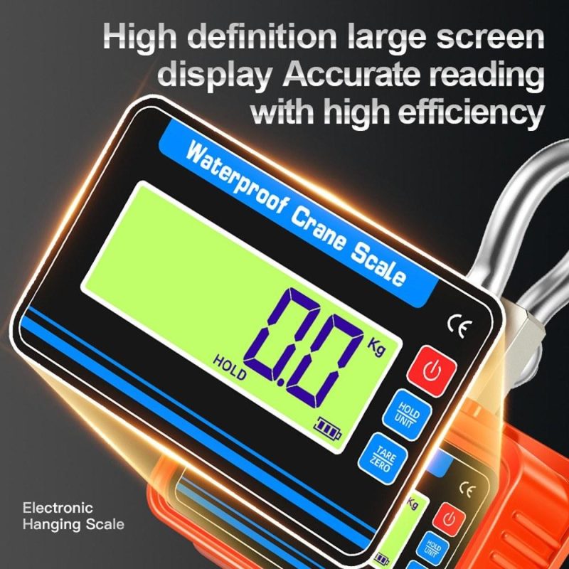 Heavy Duty Electronic Luggage Scale Multifunctional Digital Scales Digital Display High Accurate Weighing Tool Hook Hung Scale Waterproof Crane Scale with Remote Controller  |   Digital Scales Measurement & Analysis Instruments Digital Scales