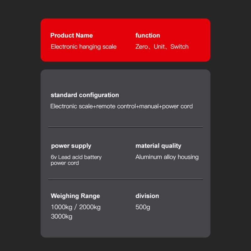 Heavy Duty Electronic Luggage Scale Multifunctional Digital Scales Digital Display High Accurate Weighing Tool Hook Hung Scale Waterproof Crane Scale with Remote Controller  |   Digital Scales Measurement & Analysis Instruments Digital Scales
