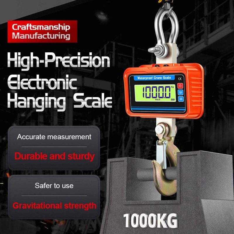 Heavy Duty Electronic Luggage Scale Multifunctional Digital Scales Digital Display High Accurate Weighing Tool Hook Hung Scale Waterproof Crane Scale with Remote Controller  |   Digital Scales Measurement & Analysis Instruments Digital Scales