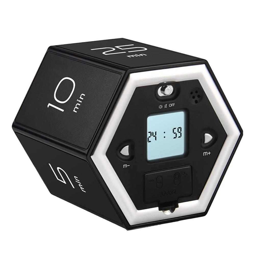 Hexagon Digital Clock Timer Magnetic Cubes Timer Kitchen Hexagon Flip Timer for Studying Cooking Exercising Easy To Use Magnetic Flip Focus-timer  |   Other Instruments Measurement & Analysis Instruments Other Instruments