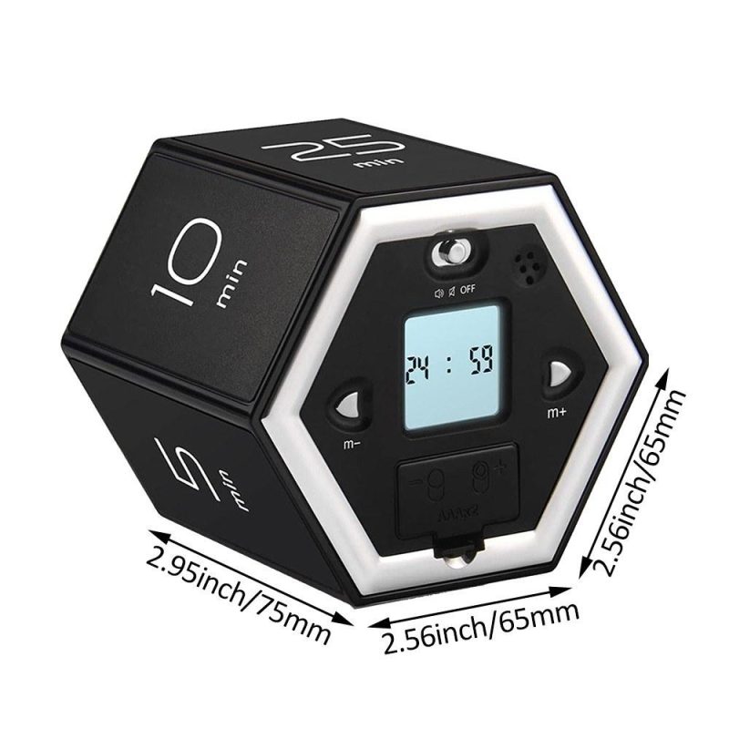 Hexagon Digital Clock Timer Magnetic Cubes Timer Kitchen Hexagon Flip Timer for Studying Cooking Exercising Easy To Use Magnetic Flip Focus-timer  |   Other Instruments Measurement & Analysis Instruments Other Instruments