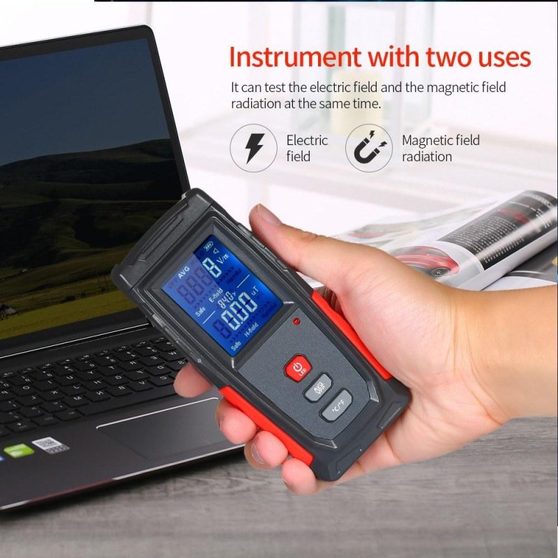 High Precision Handheld Mini Digital LCD EMF Tester Electromagnetic Field Radiation Detector Meter Dosimeter Tester Counter  |   Other Instruments Measurement & Analysis Instruments Black And Red