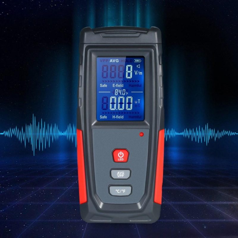 High Precision Handheld Mini Digital LCD EMF Tester Electromagnetic Field Radiation Detector Meter Dosimeter Tester Counter  |   Other Instruments Measurement & Analysis Instruments Black And Red