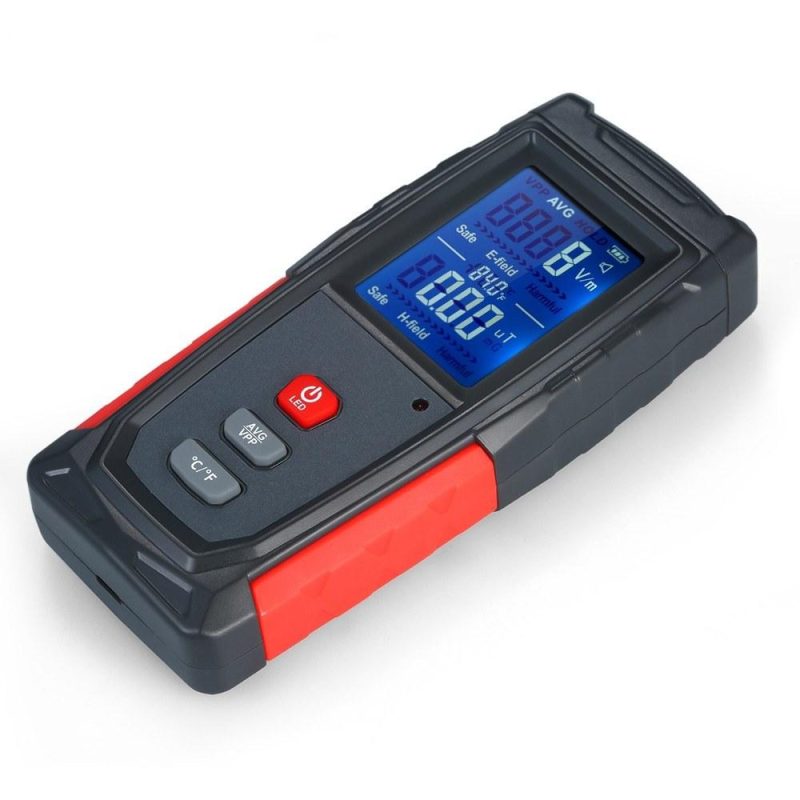 High Precision Handheld Mini Digital LCD EMF Tester Electromagnetic Field Radiation Detector Meter Dosimeter Tester Counter  |   Other Instruments Measurement & Analysis Instruments Black And Red