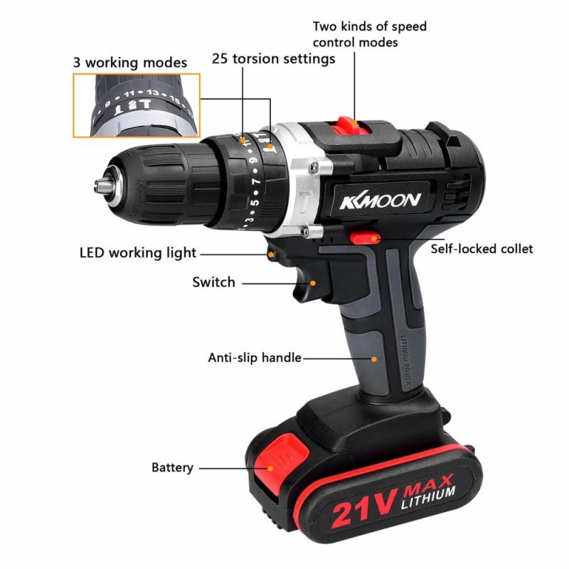 Household 3in1 Multifuctional Electric Drill Mini Screwdriver Rotation Ways Adjustment 25 Gears of Torques Adjustable  |   Electrical Equipment & Supplies Electrical Equipment & Supplies Electrical Equipment & Supplies