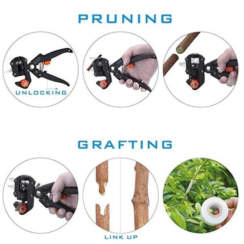 Household Garden Grafting Tool Set Fruit Tree Professional Pruning Shears Cutting Tools Kit  |   Others Hardware & Gadgets Black