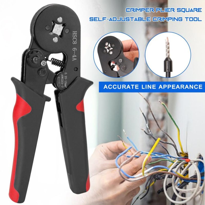 HSC8 6-4 0.25-10m㎡ AWG23-7 Ferrule Crimping Tool Kit High Hardness Crimper Plier with 1200pcs Wire Ferrules Crimp Ends Terminal  |   Machinery Parts Hardware & Gadgets Machinery Parts