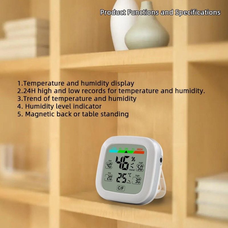 Indoor Electronic Hygrometer & Thermometer Digital Temperature Humidity Meter Wireless Sensor Temp. & Humidity Monitor with Trend Backlight  |   Temperature & Humidity Measurements Measurement & Analysis Instruments Temperature & Humidity Measurements