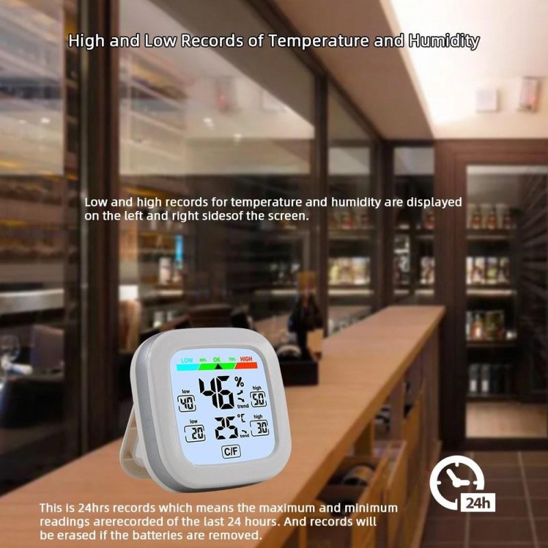 Indoor Electronic Hygrometer & Thermometer Digital Temperature Humidity Meter Wireless Sensor Temp. & Humidity Monitor with Trend Backlight  |   Temperature & Humidity Measurements Measurement & Analysis Instruments Temperature & Humidity Measurements