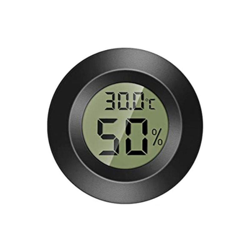 Indoor Hygrometer Thermometer Humidity Gauge Monitor with Temperature -0℃-50℃ (32℉-122℉) and Humidity 10%RH-99%RH Sensor for Home Greenhouse Basement Pets  |   Temperature & Humidity Measurements Measurement & Analysis Instruments Black