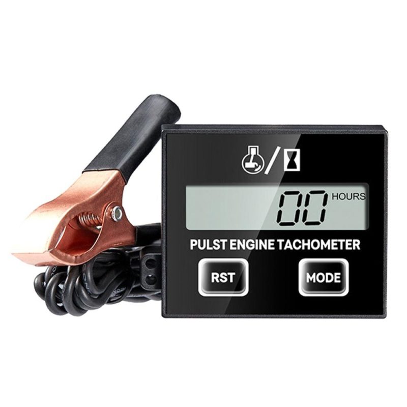 Induction Chainsaw Lawn Mower High Tachometer Digital LCD Display Clip Type Inductive Pulse Tachometer Gasoline Engine Maintenance Debugging Timer  |   Other Instruments Measurement & Analysis Instruments Black