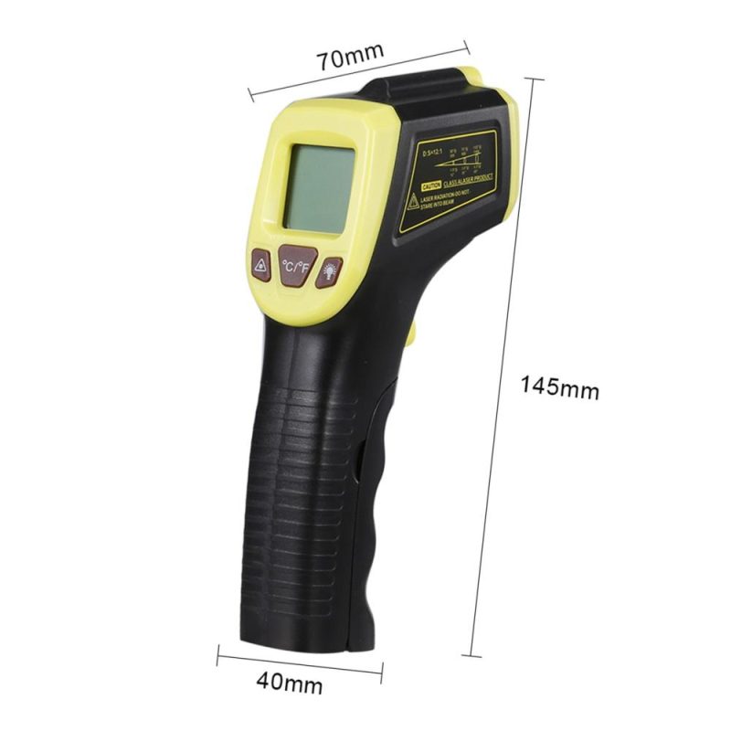 Infrared Thermometer, Non-Contact Digital Laser Temperature Gun -58°F to 1112°F (-50°C to 600°C) with LCD Display  |   Others Others Black