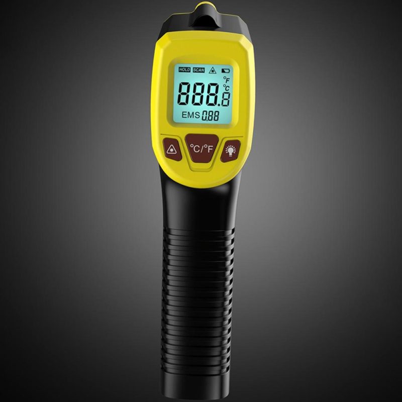 Infrared Thermometer, Non-Contact Digital Laser Temperature Gun -58°F to 1112°F (-50°C to 600°C) with LCD Display  |   Others Others Black